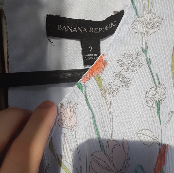 BNWT Banana Republic|| Floral Puff-Sleeve dress - Picture 5 of 8